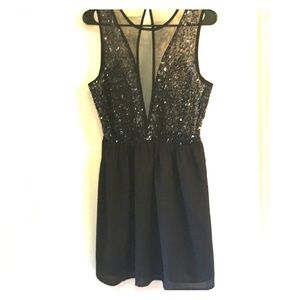Forever 21 Black Sequin Dress, Size Large